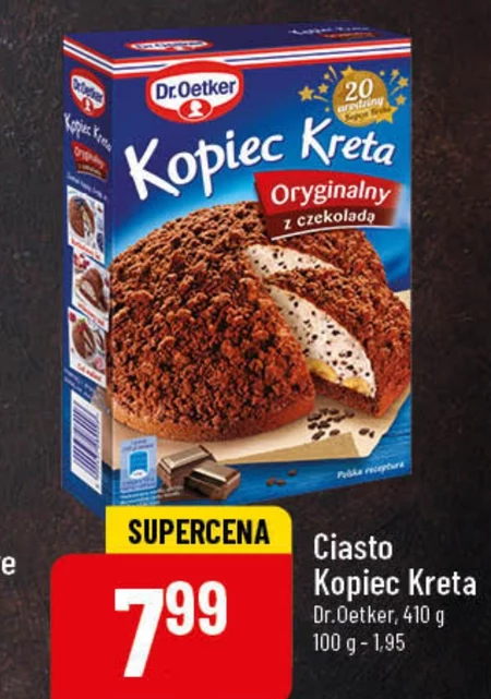 Dr. Oetker Ciasto Kopiec Kreta czarny z czekoladą 420 g