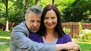 Emilian Kamiński i Hanna Mikuć na planie serialu "M jak miłość"