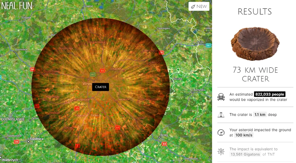 Co się stanie, jeśli na Wrocław spadnie asteroida?