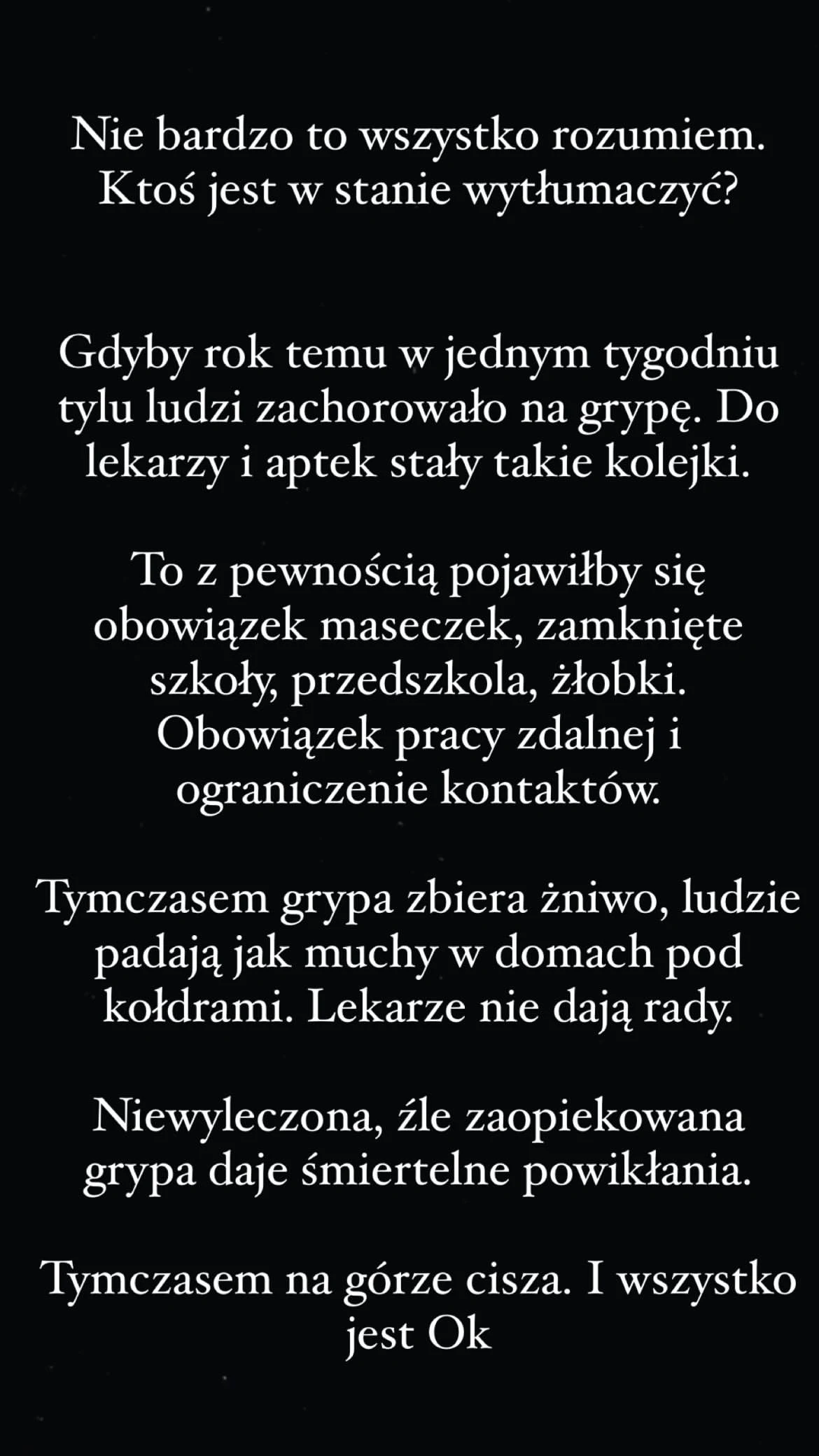 Bartek Jedrzejak ostrzega przed grypą Bartek Jedrzejak ostrzega przed grypą