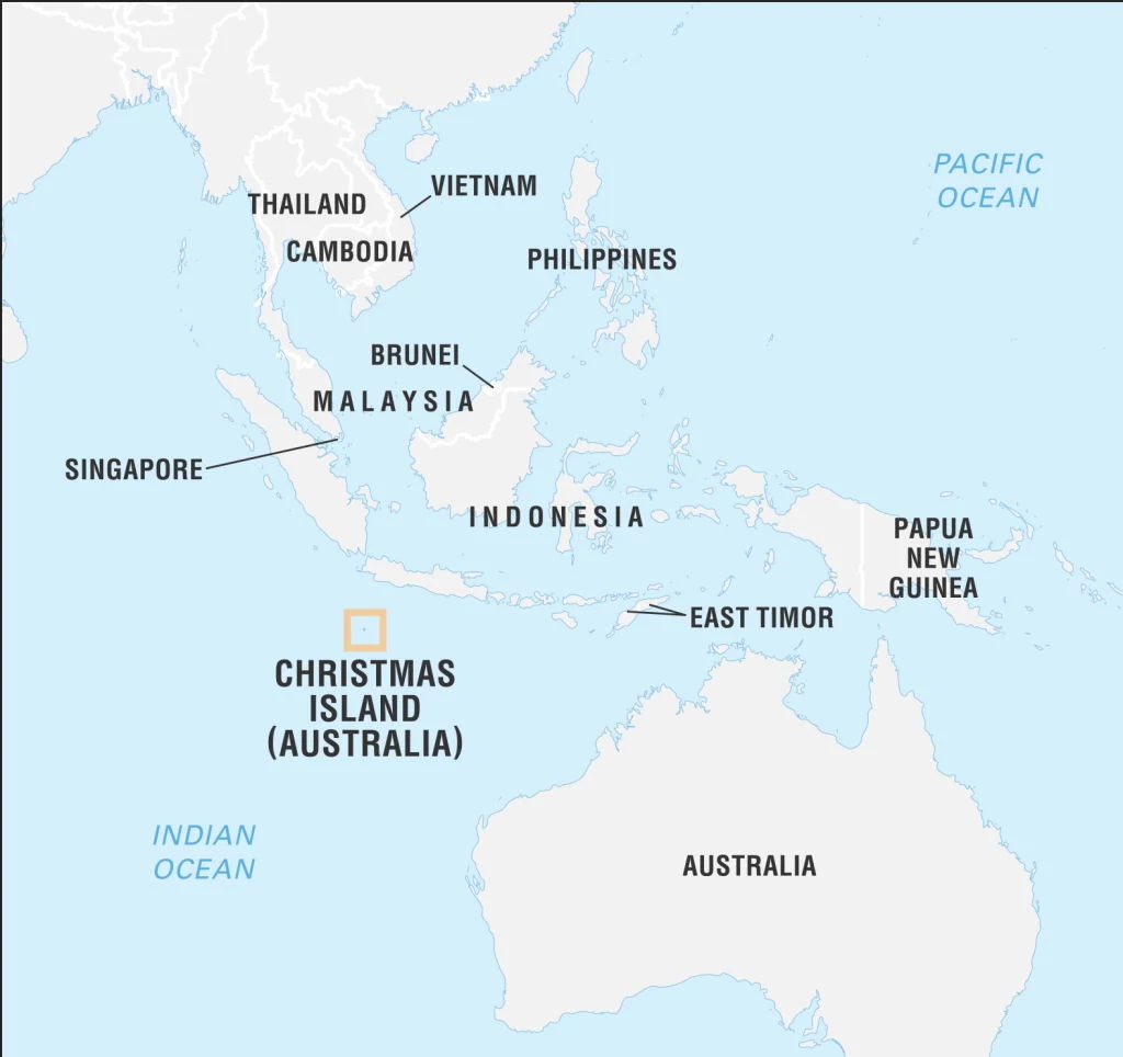 Wyspa Bożego Narodzenia stanowi część zależnego terytorium Australii.