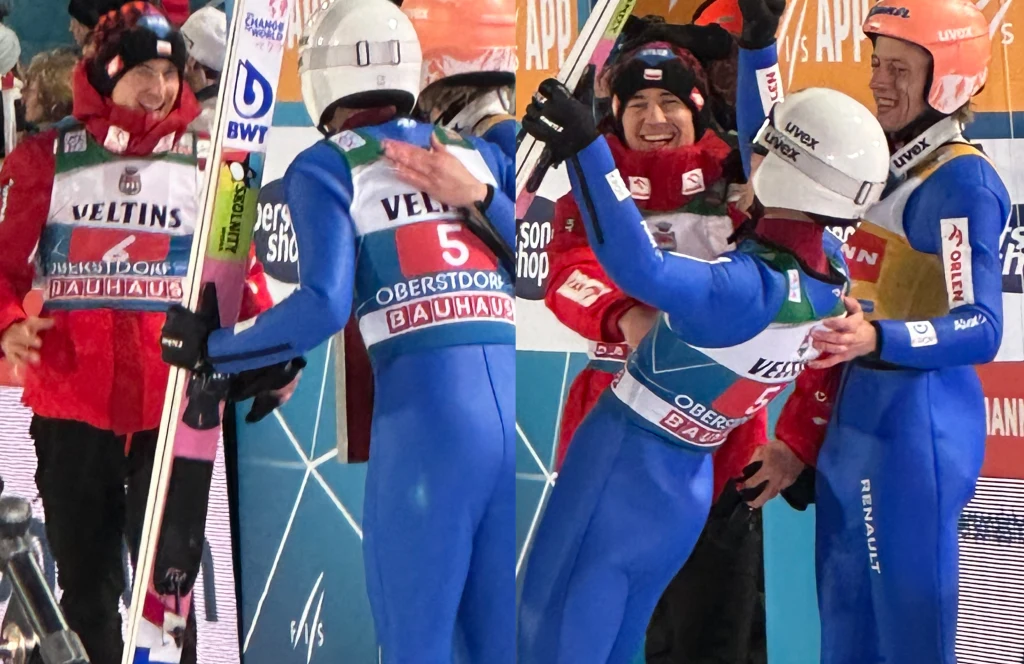 Wielka radość polskich skoczków Wielka radość polskich skoczków