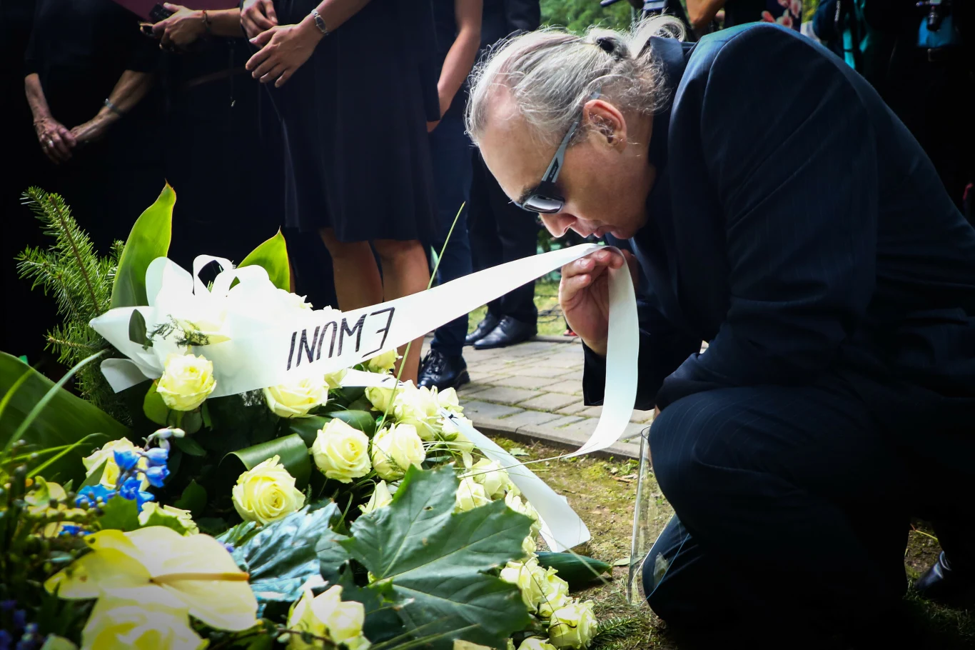 Paweł Rynkiewicz na pogrzebie Ewy Demarczyk Paweł Rynkiewicz na pogrzebie Ewy Demarczyk