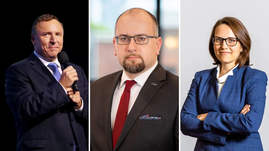 Od lewej: Jacek Kurski. Na środku: Paweł Majewski. Po prawej: Magdalena Rzeczkowska. Źródło: East News - Beata Zawadzka; materiały prasowe