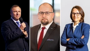 Od lewej: Jacek Kurski. Na środku: Paweł Majewski. Po prawej: Magdalena Rzeczkowska. Źródło: East News - Beata Zawadzka; materiały prasowe