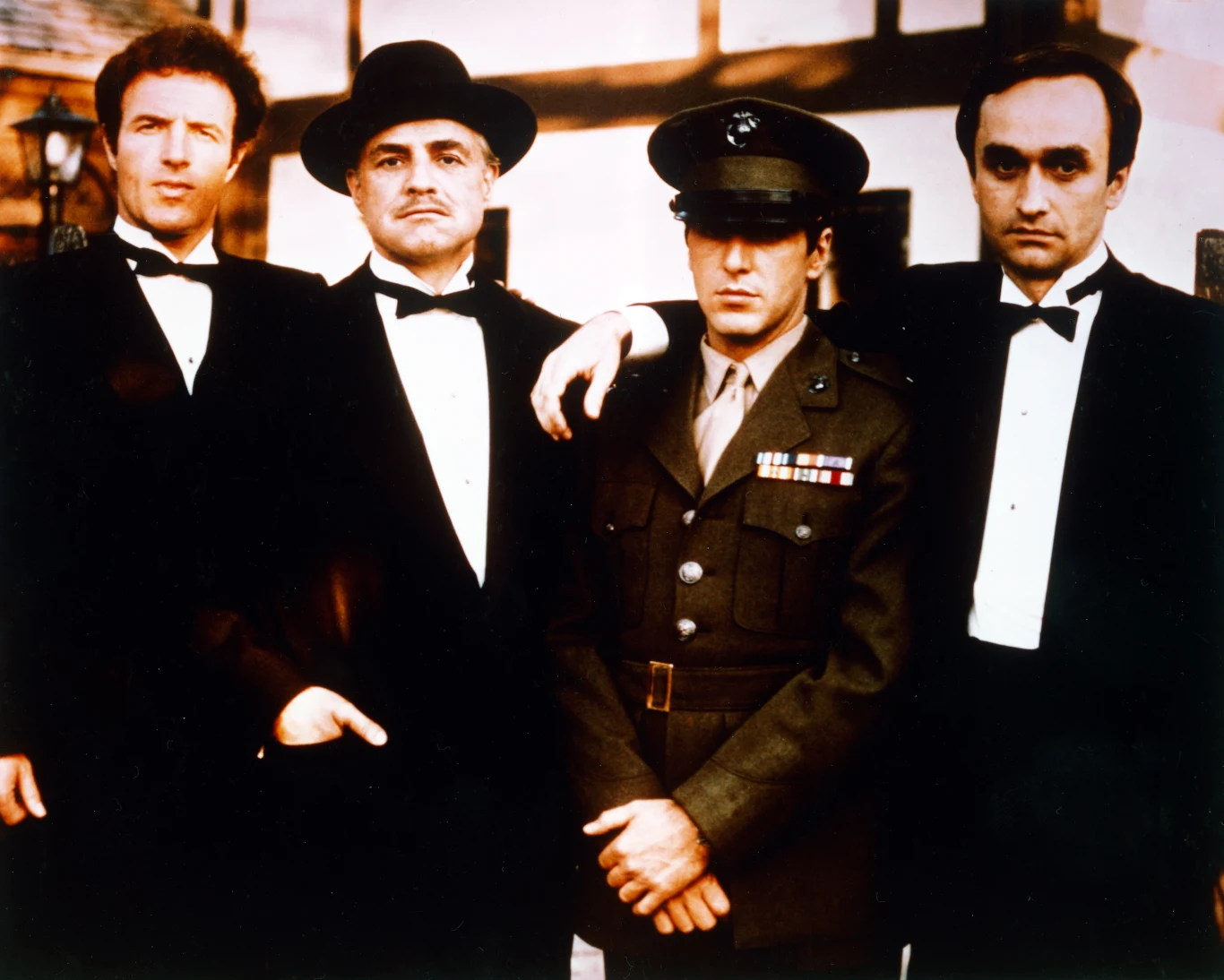 James Caan, Marlon Brando, Al Pacino i John Cazale w "Ojcu chrzestnym"