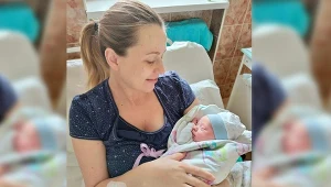 Dzielna mama z synem Maurycym