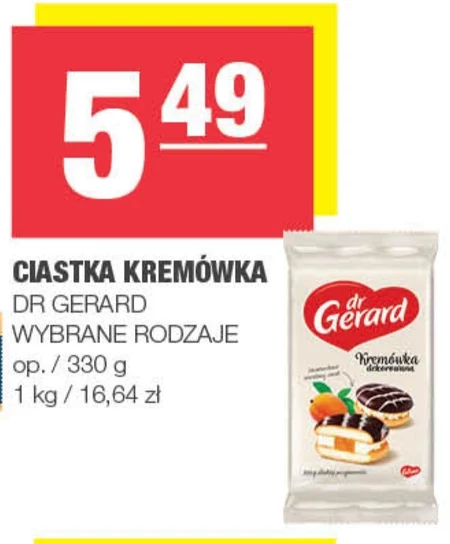 dr Gerard Kremówka dekorowana śmietankowo morelowy smak 165 g