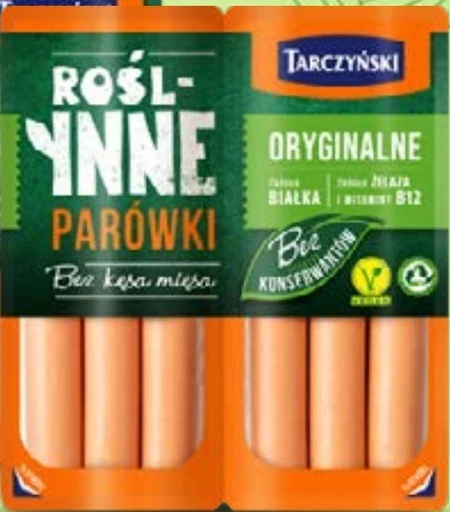 Tarczyński Roślinne parówki z białkiem jaja 200 g (2 x 100 g)