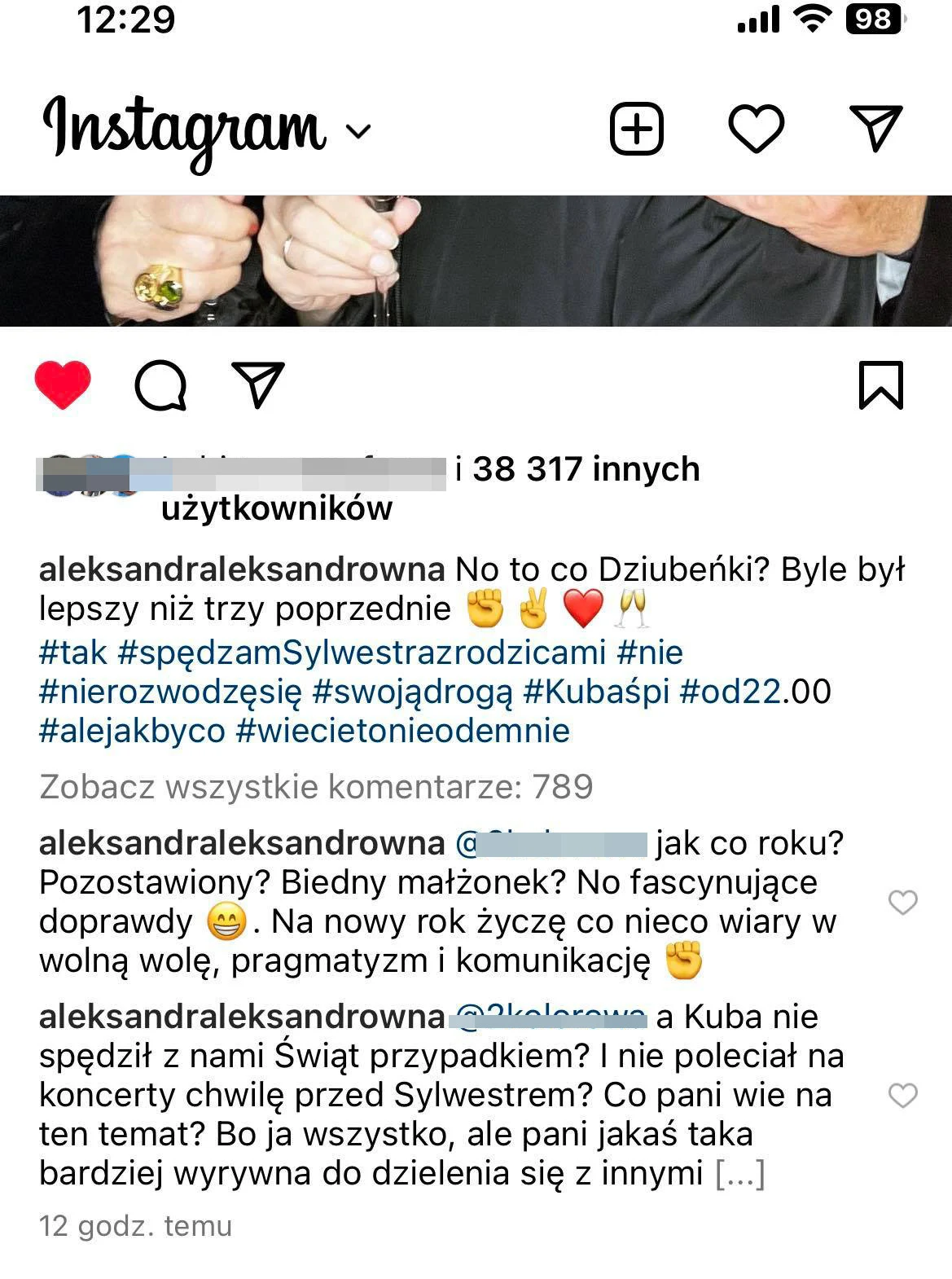 Ola Kwaśniewska rozpętała burzę pod sylwestrowym zdjęciem Ola Kwaśniewska rozpętała burzę pod sylwestrowym zdjęciem