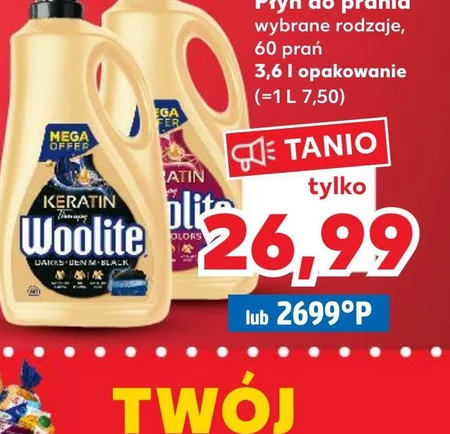Woolite Keratin Therapy Płyn do prania do kolorów 3,6 l (60 prań)
