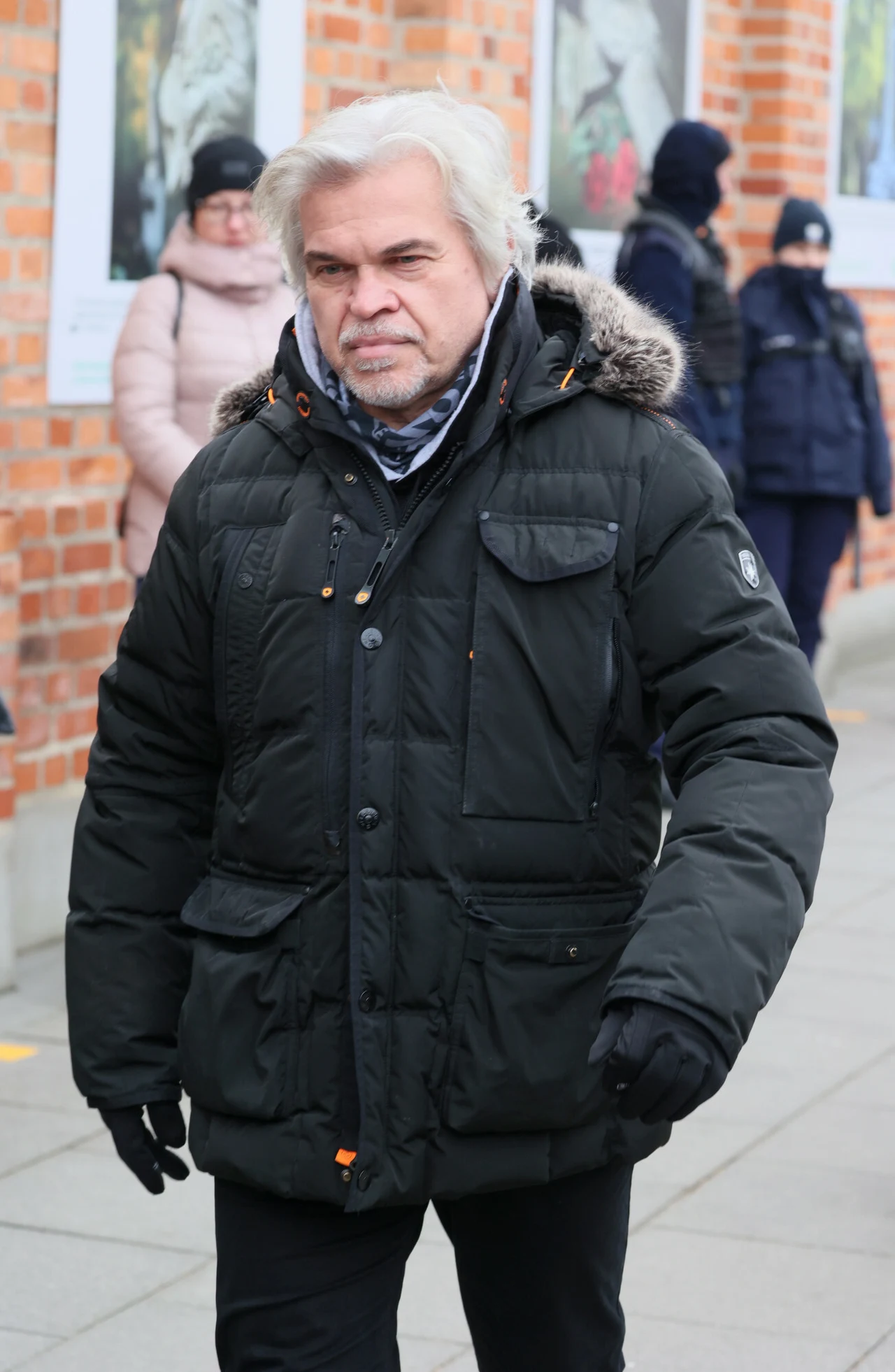 Jarosław Boberek na pogrzebie Emiliana Kamińskiego.