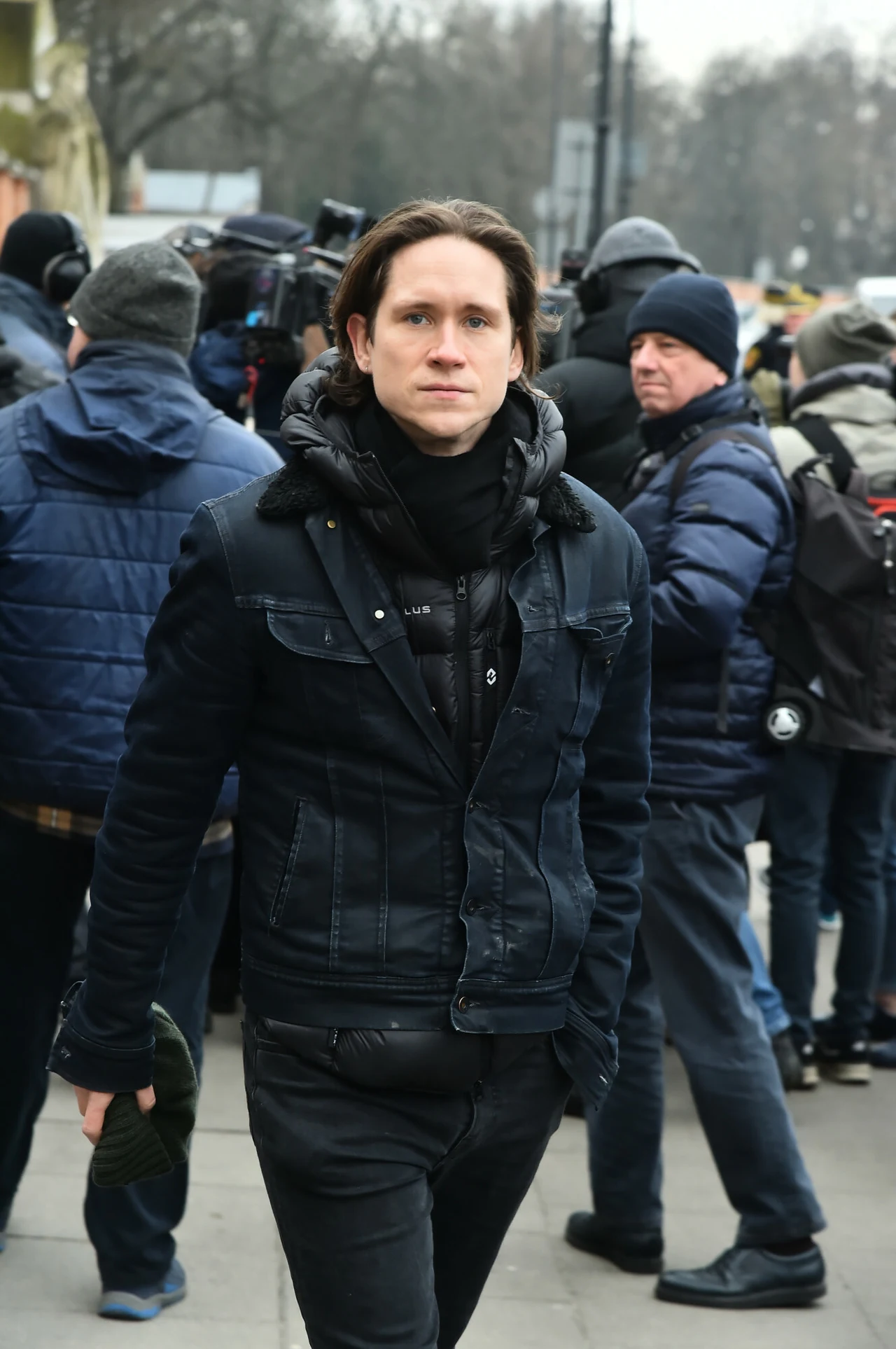 Michał Meyer na pogrzebie Emiliana Kamińskiego.