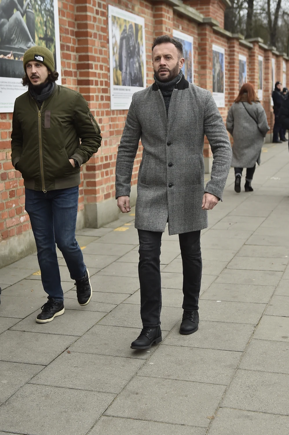 Przemysław Cypryański na pogrzebie Emiliana Kamińskiego.