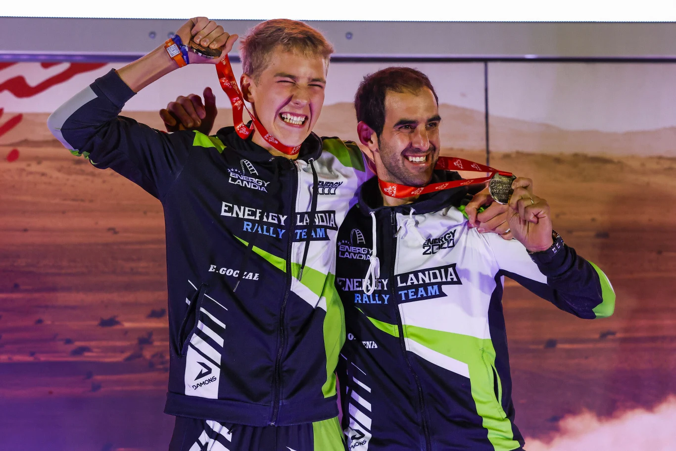 Eryk Goczał (z lewej) i jego pilot