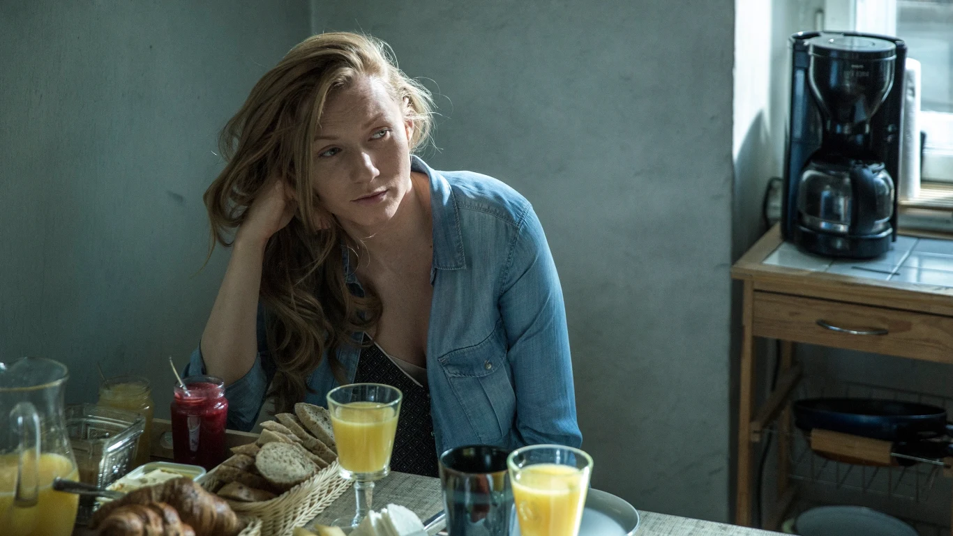 Katarzyna Dąbrowska na planie serialu "Belfer", 2017 rok Katarzyna Dąbrowska na planie serialu "Belfer", 2017 rok