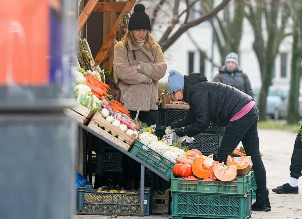 Grażyna Torbicka w warzywniaku Grażyna Torbicka w warzywniaku