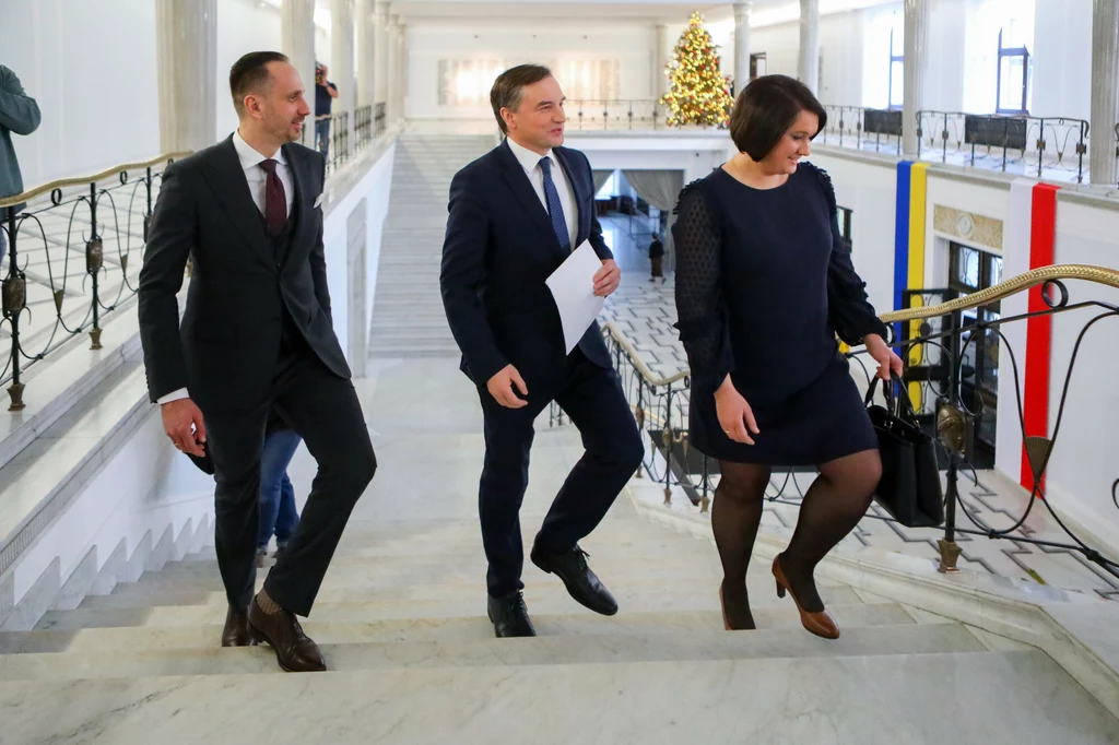 Od lewej: Janusz Kowalski, Zbigniew Ziobro, Anna Maria Siarkowska