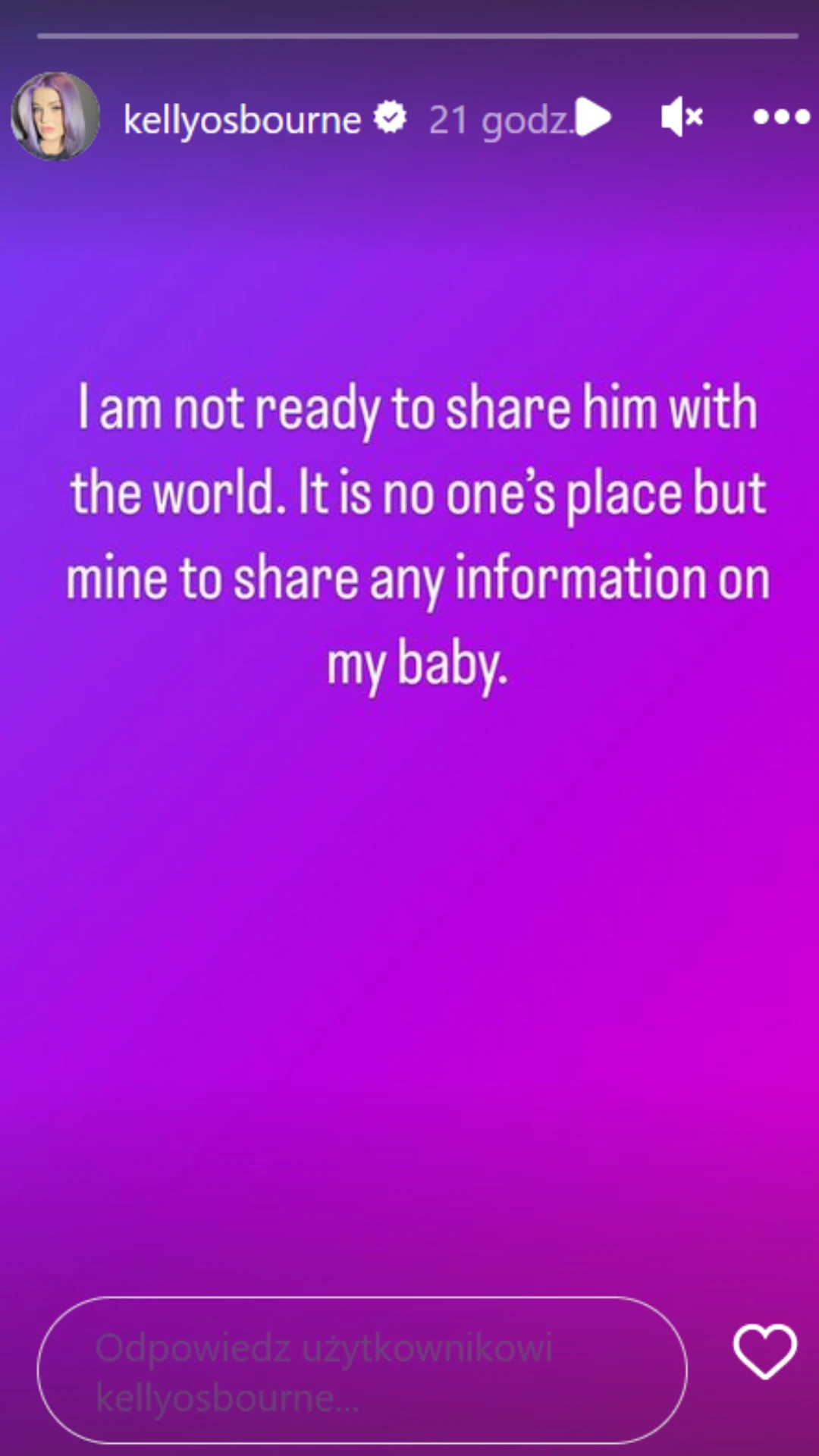 Kelly Osbourne nie chce pokazać zdjęcia dziecka Kelly Osbourne nie chce pokazać zdjęcia dziecka