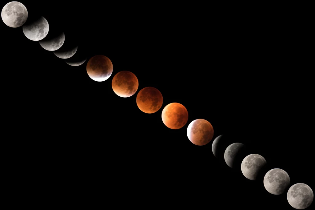 Całkowite zaćmienie Księżyca i efekt Blood Moon