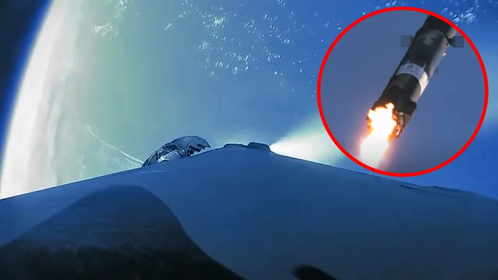 Spektakularny widok z rakiety Falcon-9 na Ziemię na filmie