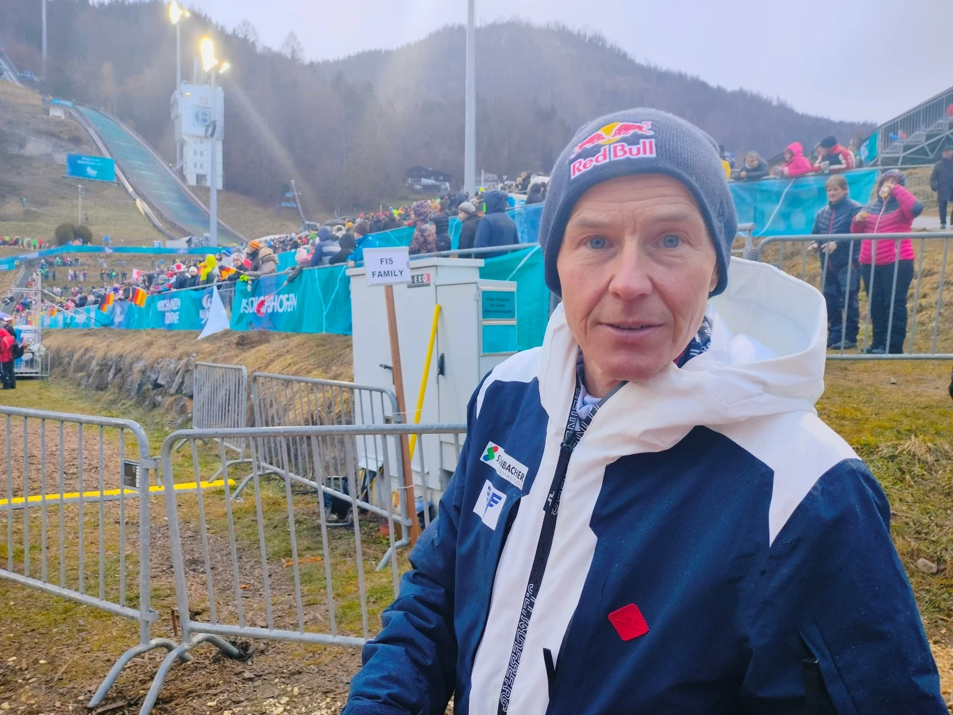 Andreas Goldberger na skoczni w Bischofshofen