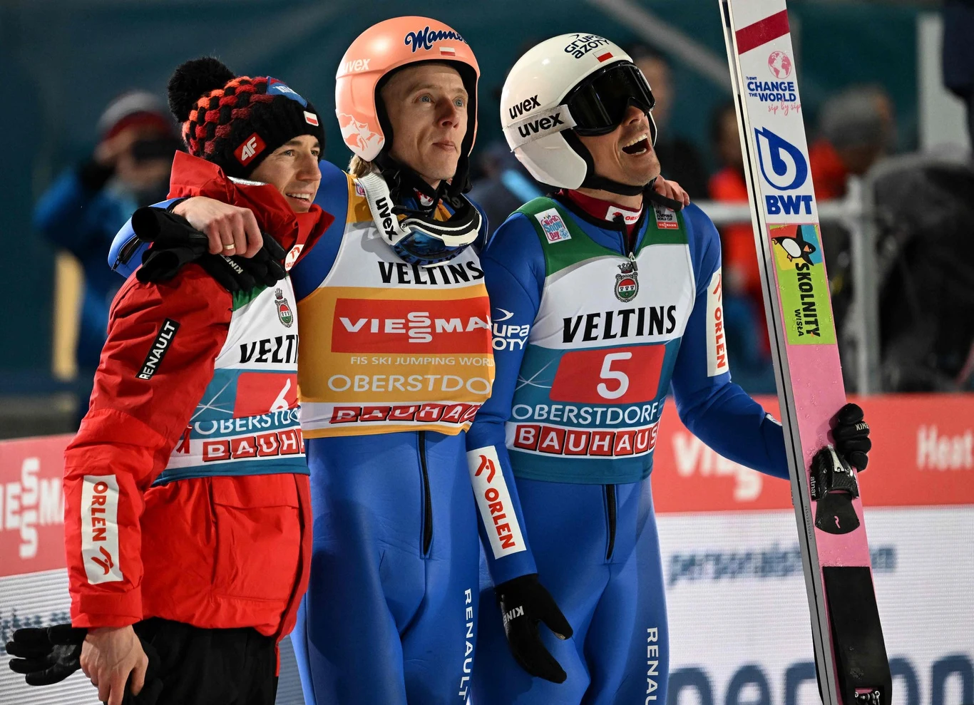 Kamil Stoch, Dawid Kubacki i Piotr Żyła Kamil Stoch, Dawid Kubacki i Piotr Żyła