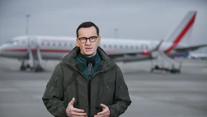 Premier Mateusz Morawiecki podczas konferencji prasowej 7 stycznia 2023 roku