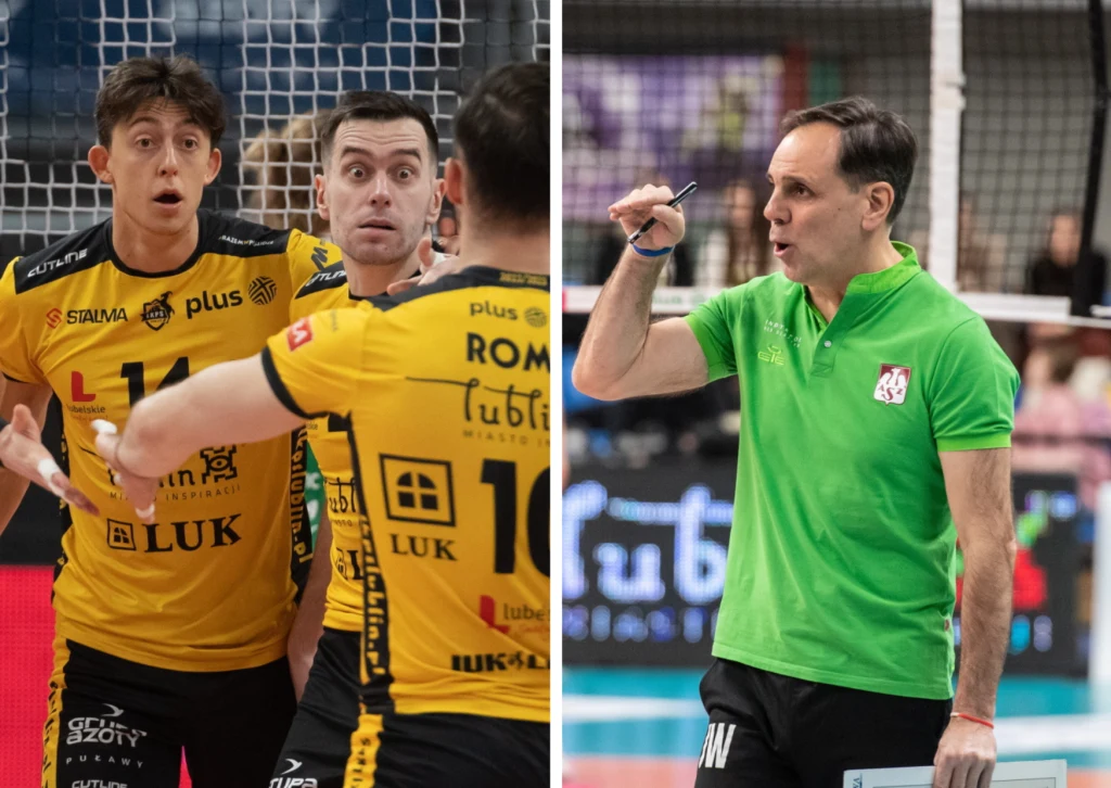 Siatkarze LUK-u Lublin (z lewej) sprawili sporo problemów podopiecznym Javiera Webera (z prawej) Siatkarze LUK-u Lublin (z lewej) sprawili sporo problemów podopiecznym Javiera Webera (z prawej)