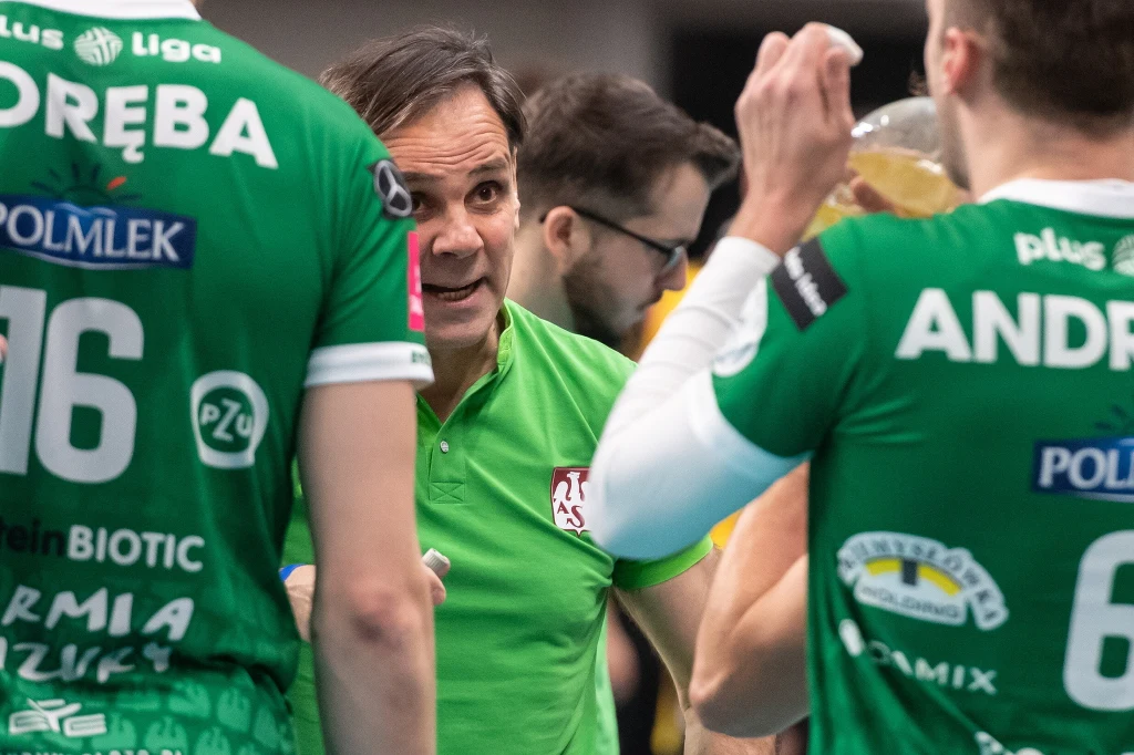 Javier Weber i siatkarze Indykpolu AZS Olsztyn Javier Weber i siatkarze Indykpolu AZS Olsztyn