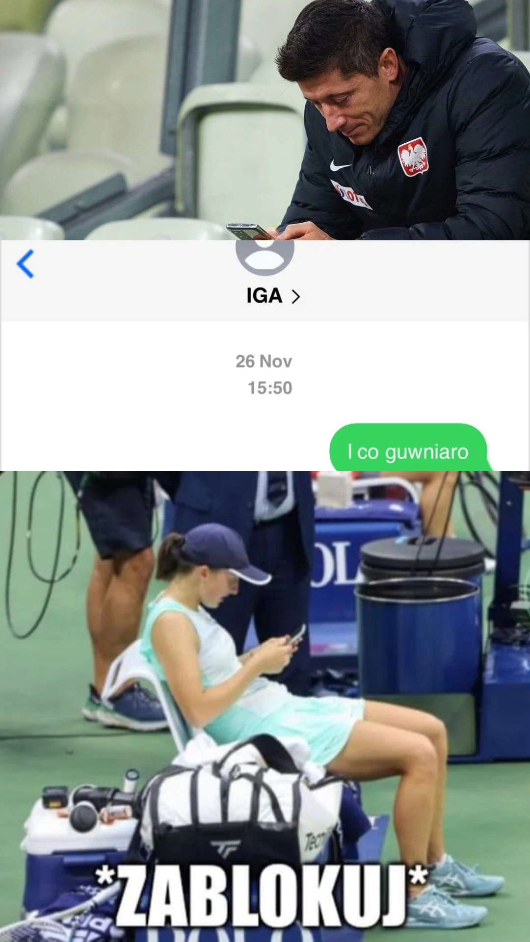 Iga Świątek i Robert Lewandowski [MEMY]