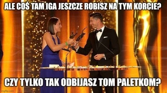Iga Świątek i Robert Lewandowski [MEMY]