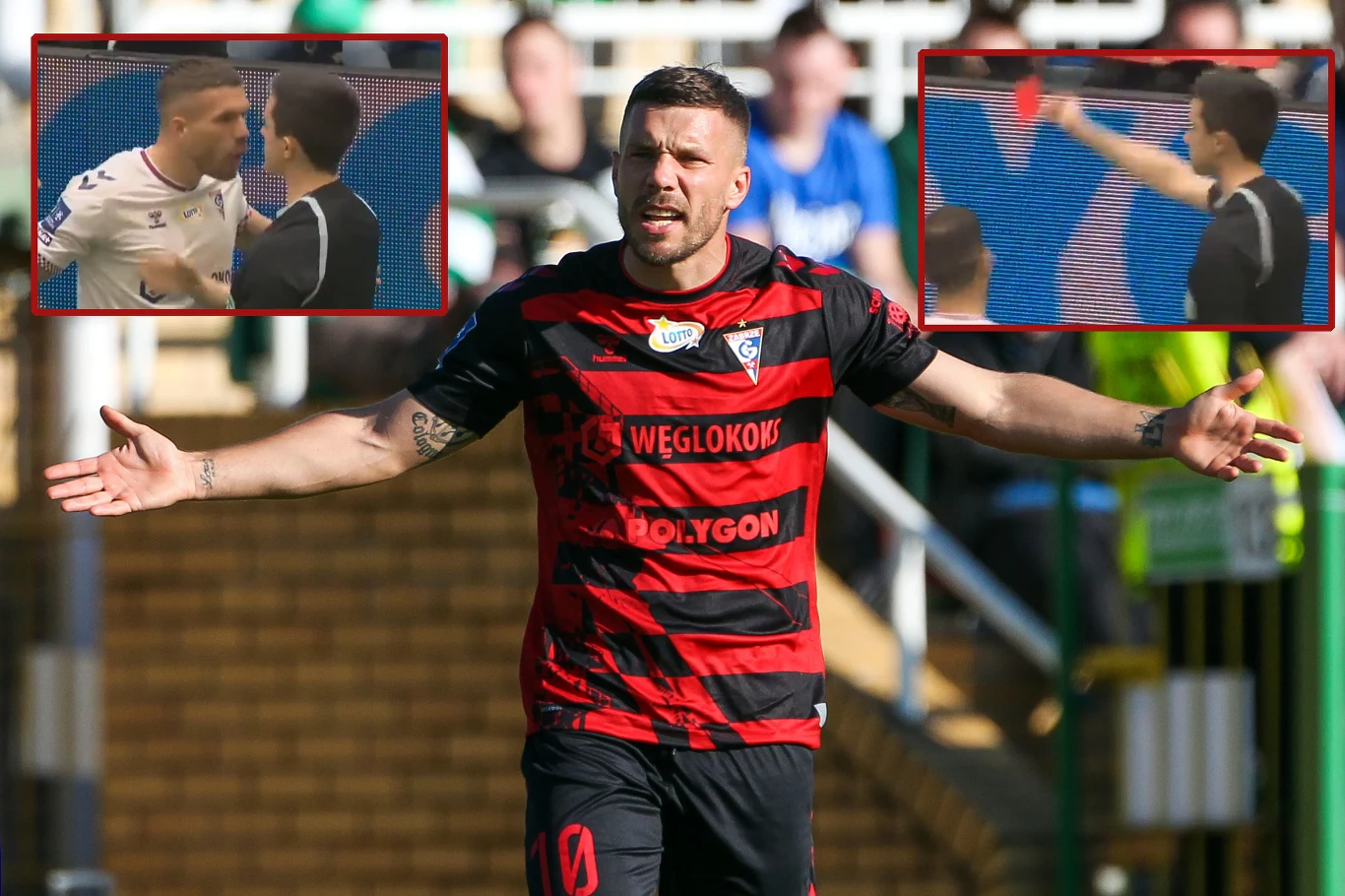 Lukas Podolski zobaczył czerwonę kartkę w półfinale... turnieju charytatywnego, w którym był największą gwiazdą Lukas Podolski zobaczył czerwonę kartkę w półfinale... turnieju charytatywnego, w którym był największą gwiazdą