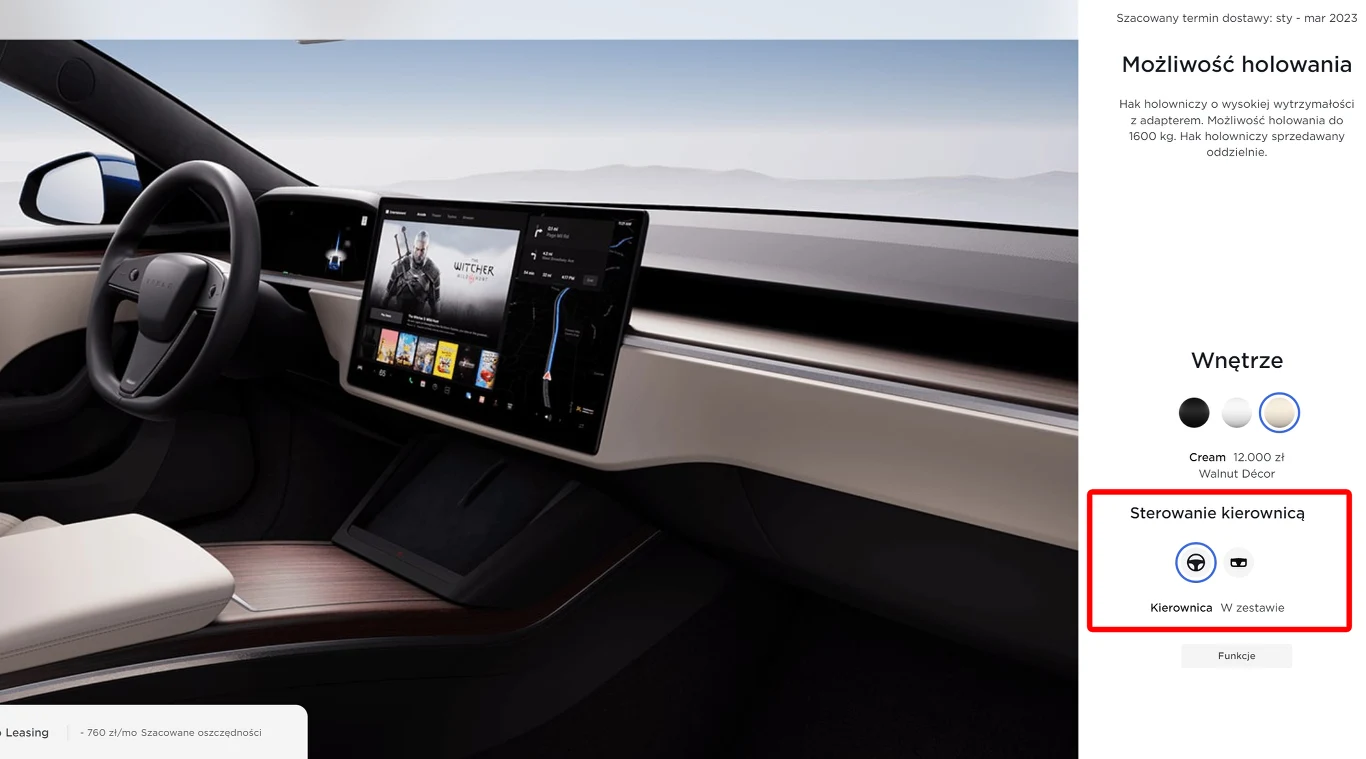 Tesla przywraca klasyczne koło kierownicy
