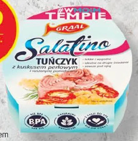 GRAAL Salatino Tuńczyk z kuskusem perłowym i suszonymi pomidorami 160 g