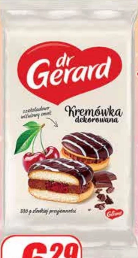 dr Gerard Kremówka dekorowana czekoladowo wiśniowy smak 165 g