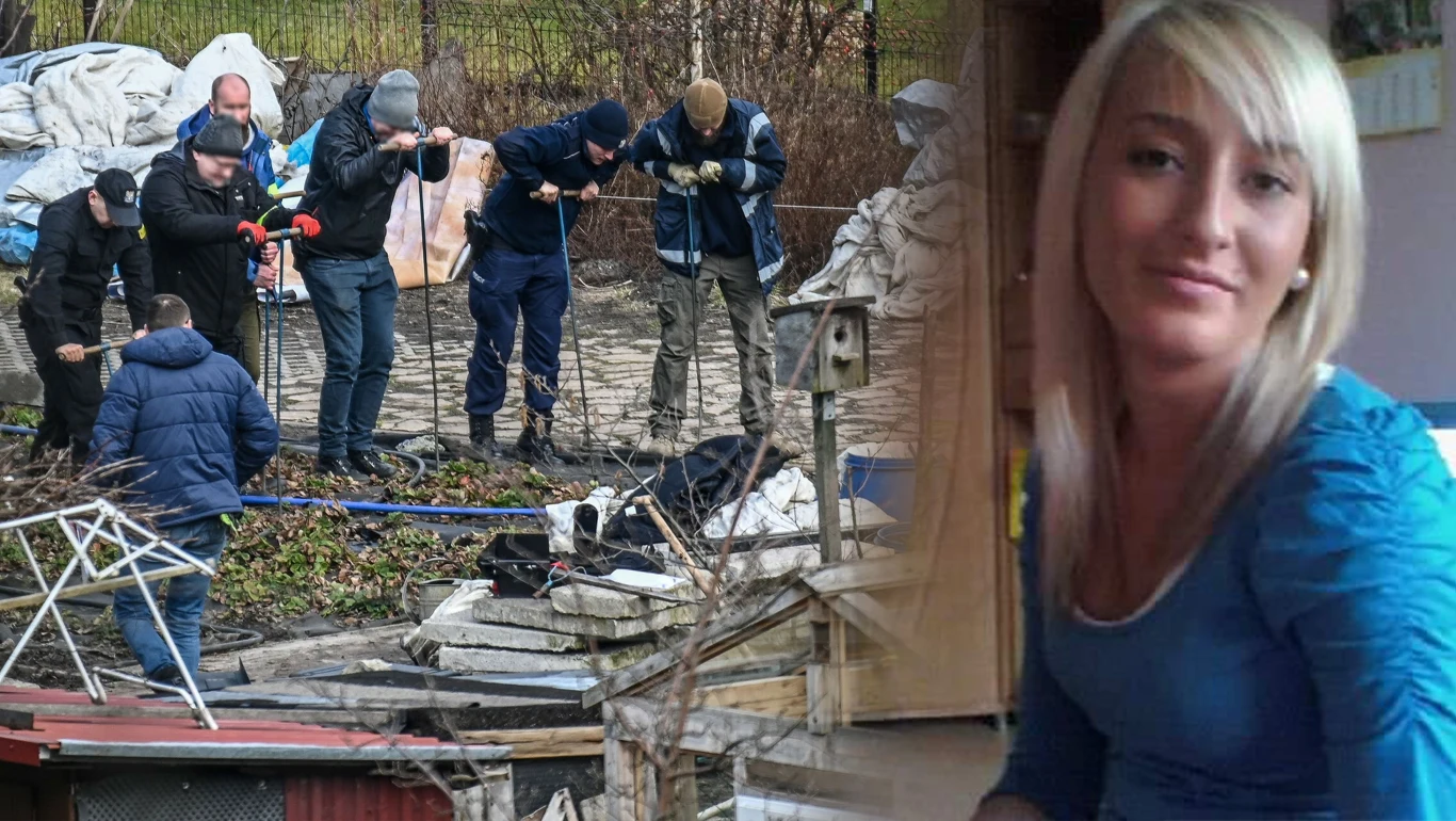 Iwona Wieczorek. Po lewej przeszukiwania w terenie Iwona Wieczorek. Po lewej przeszukiwania w terenie