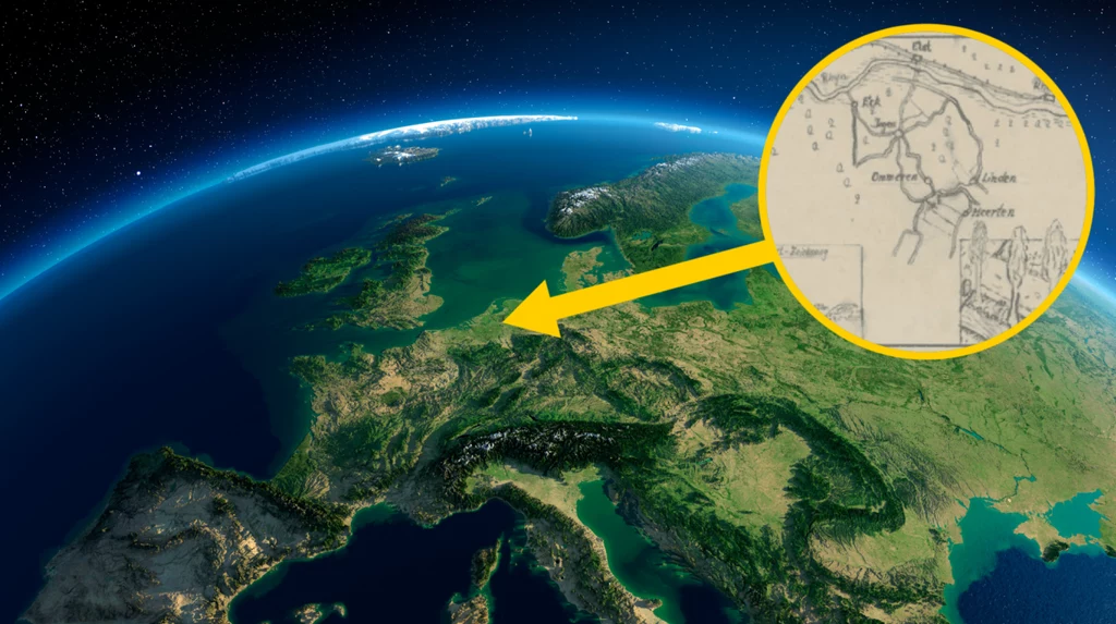 Holenderskie Archiwum Narodowe opublikowało mapę, na której ma być oznaczone miejsce zakopanego nazistowskiego skarbu