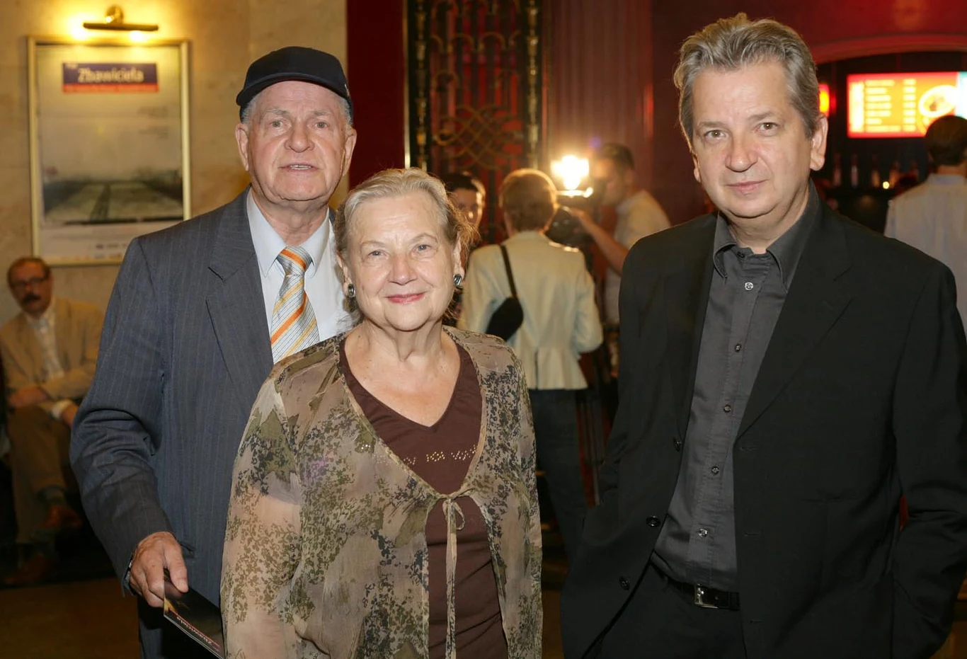 Jan Machulski z żoną i synem