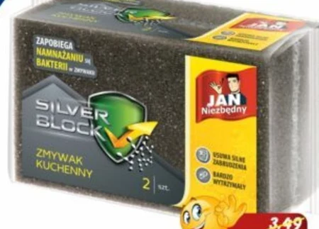 Jan Niezbędny Silver Block Zmywak kuchenny z jonami srebra 2 sztuki