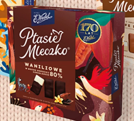 E. Wedel Ptasie mleczko waniliowe w mocno gorzej czekoladzie 80 % 340 g