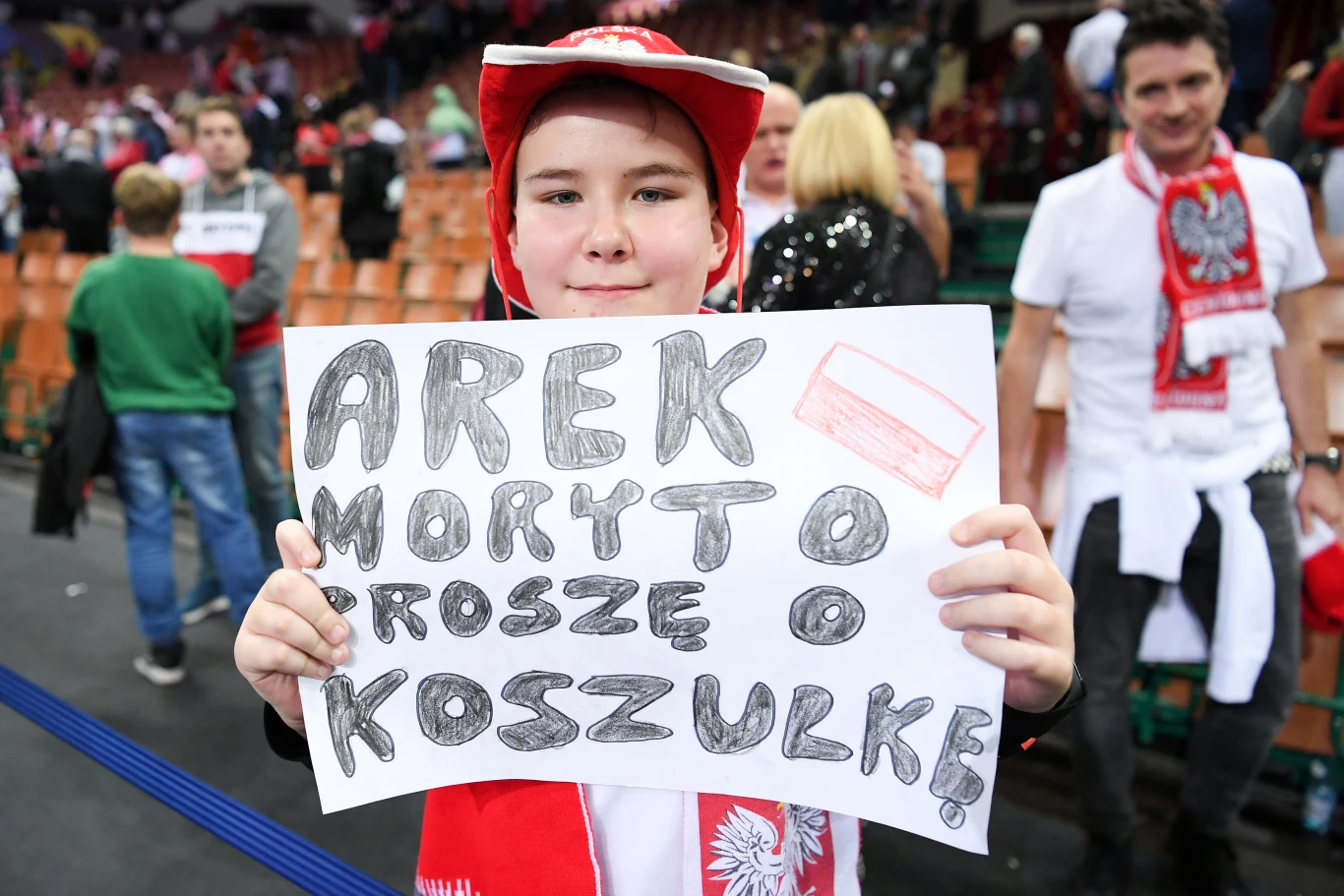 Młody kibic reprezentacji Polski