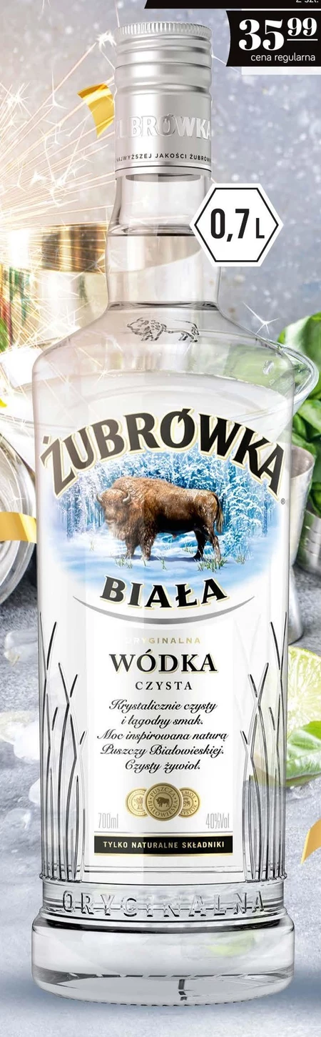 Żubrówka Biała Wódka czysta 700 ml