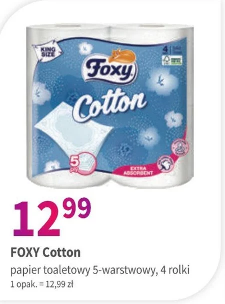 Foxy Cotton Papier toaletowy 4 sztuki
