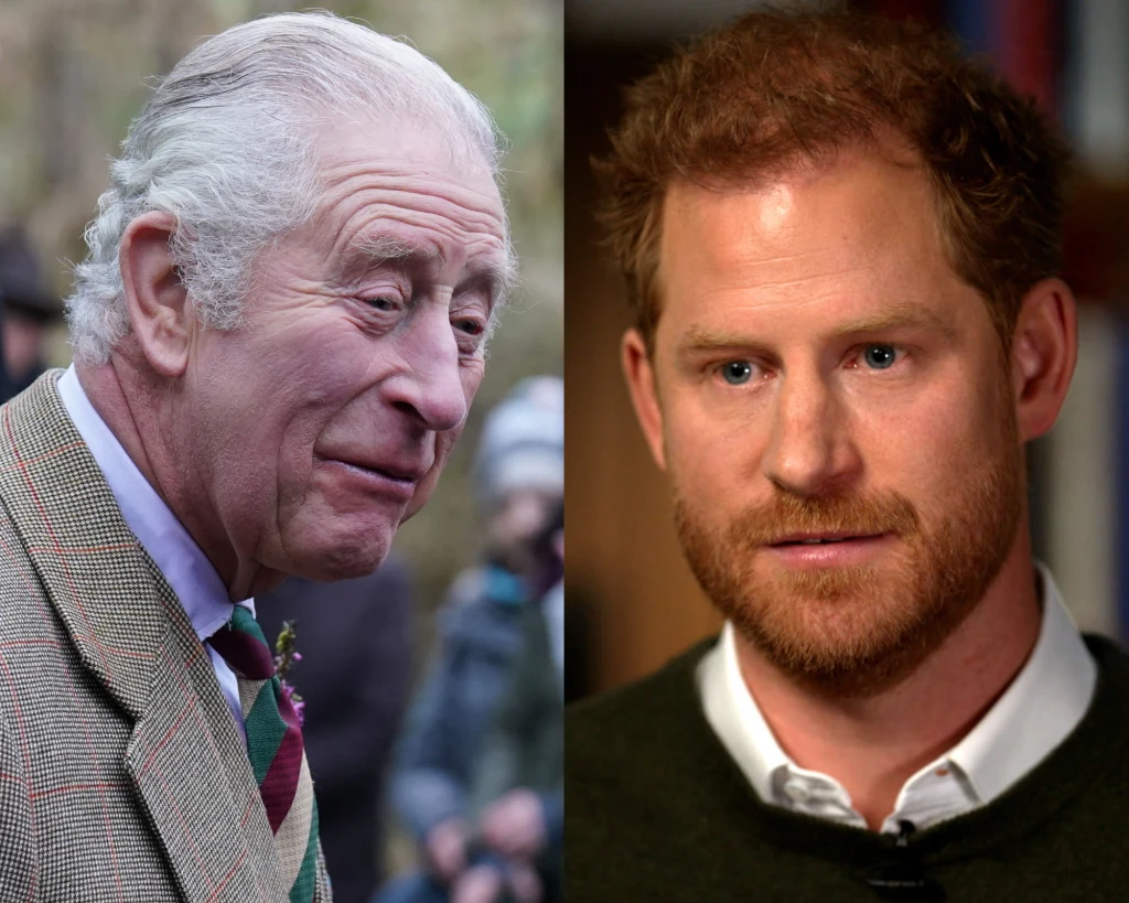 Pierwszy spacer Karola po publikacji pamiętników księcia Harry'ego