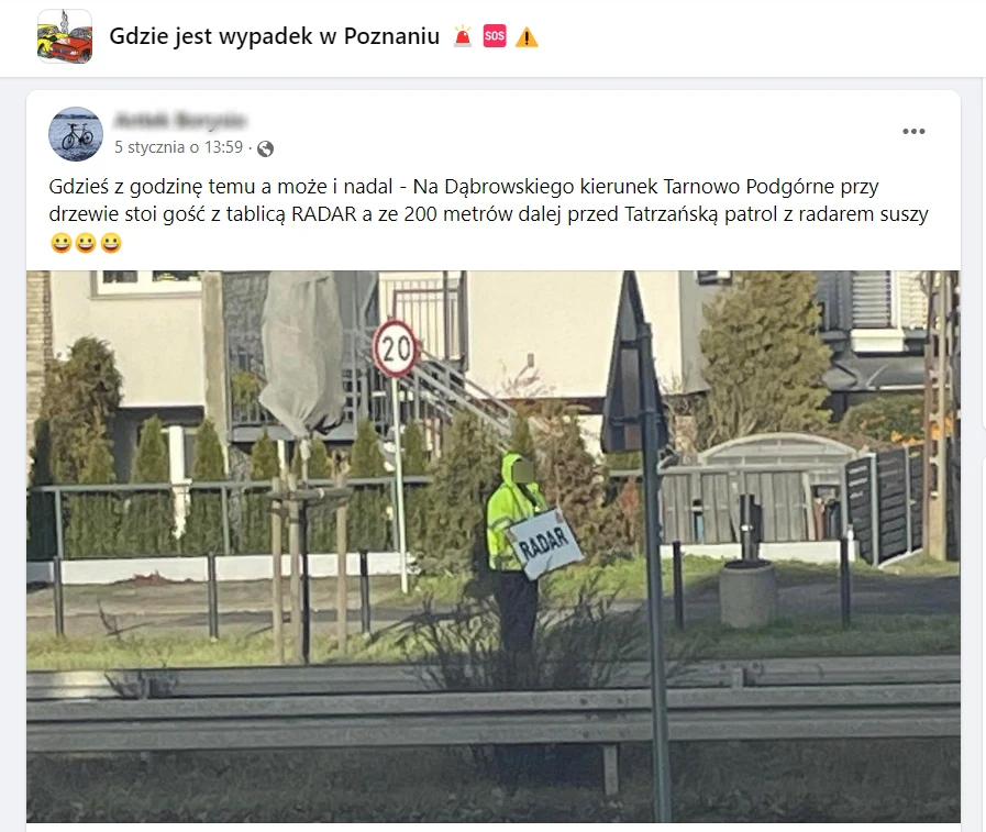 Mężczyzna działa tak od lat? / Fot. Gdzie jest wypadek w Poznaniu @Facebook