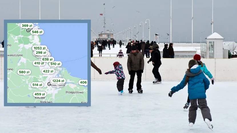 Ferie 2023. Jakie ceny nad morzem? Foto: AgencjaForum/Łukasz Dejnarowicz; mapka; trivago.pl