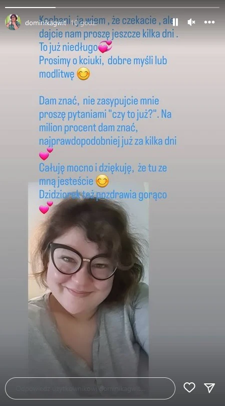 Dominika Gwit wystosowała apel do fanów Dominika Gwit wystosowała apel do fanów