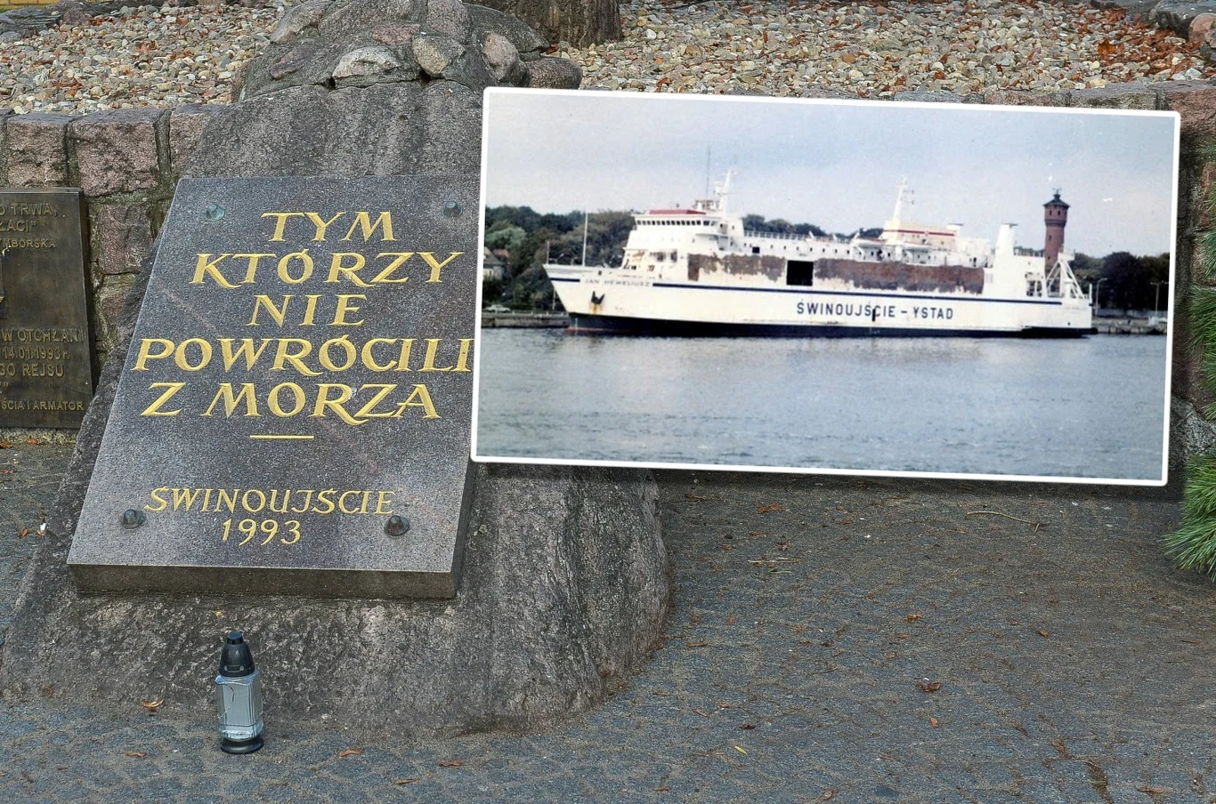 "Jan Heweliusz" i pomnik w Świnoujściu poświęcony tym, którzy nie powrócili z morza "Jan Heweliusz" i pomnik w Świnoujściu poświęcony tym, którzy nie powrócili z morza