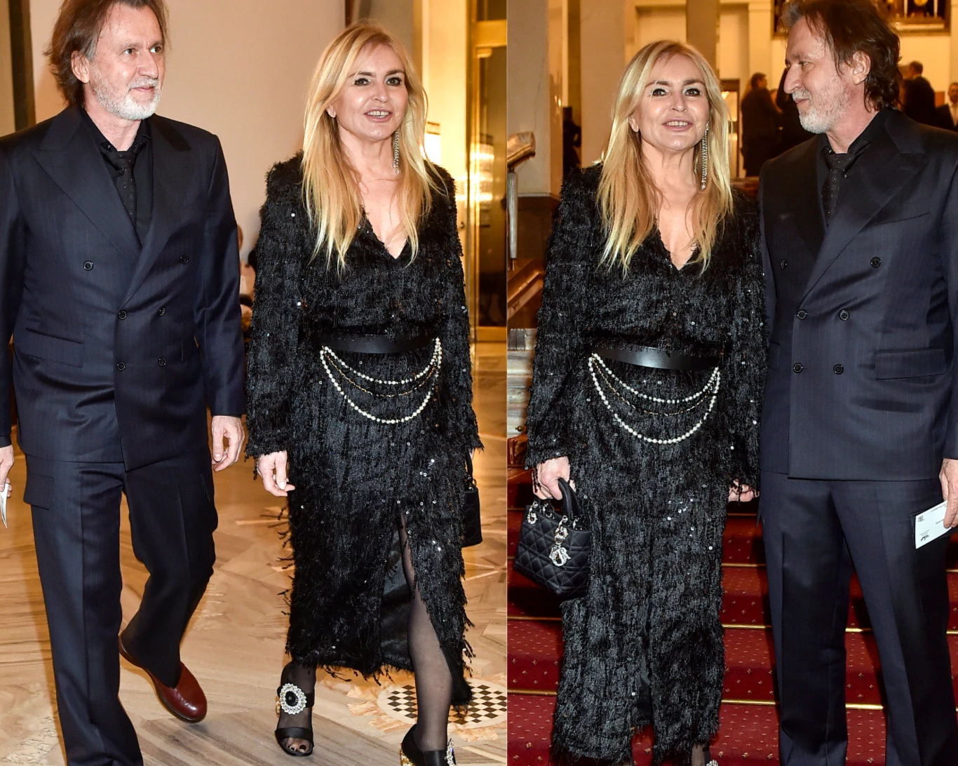 Monika Olejnik na premierze opery w towarzystwie partnera Monika Olejnik na premierze opery w towarzystwie partnera